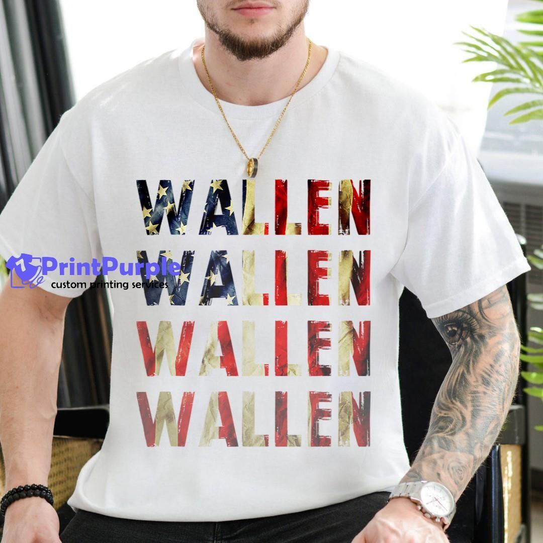 Wallen Last Name American Flag 4Th Of July Patriotic 2 Shirt - Designed And Sold By 7Printpurple