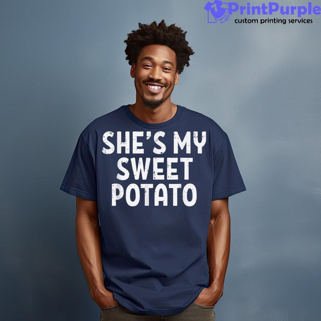 Shes My Sweet Potato Matching Couples Halloween Thanksgiving Shirt - Designed And Sold By 7Printpurple