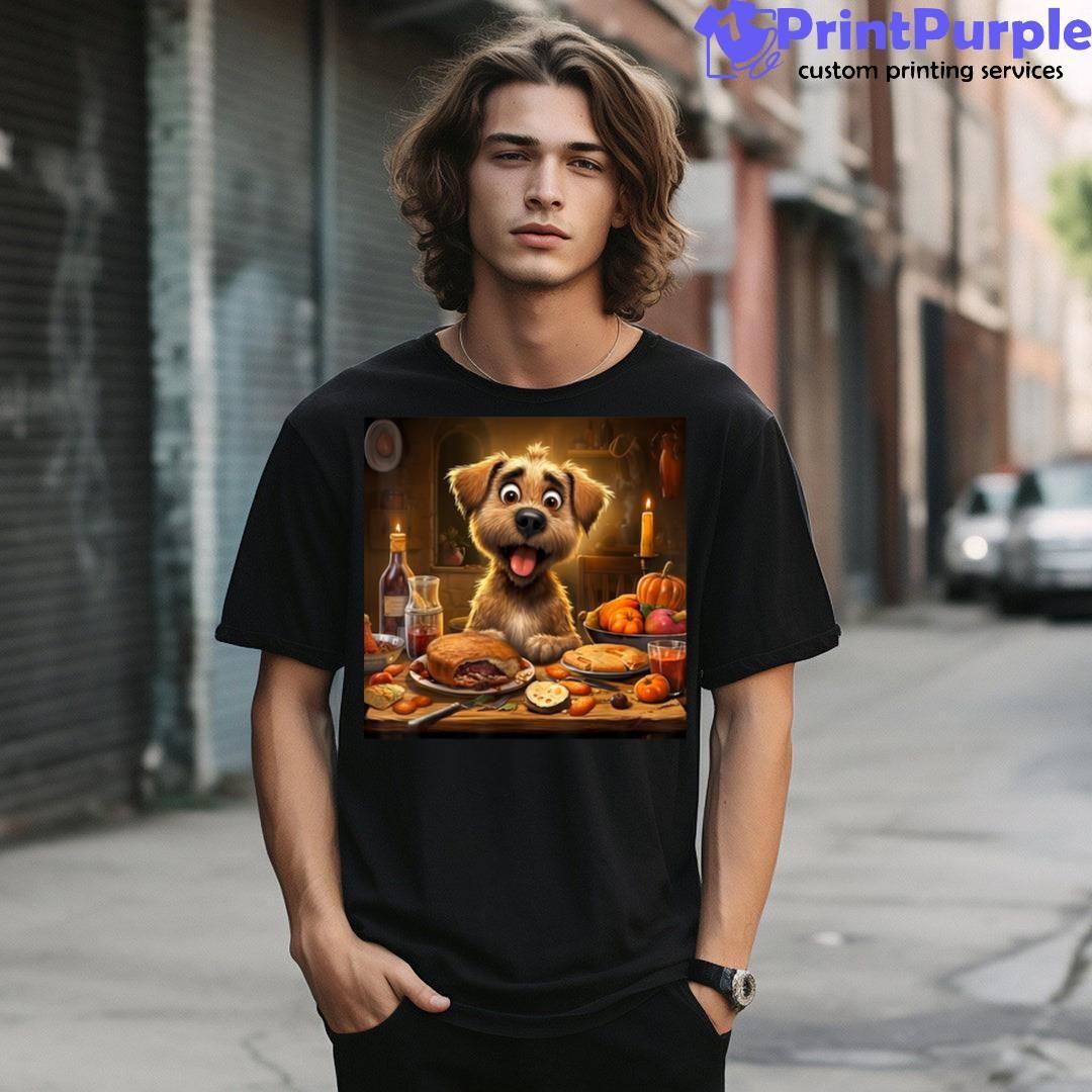 Thanksgiving Border Terrier Border Terrier Thanksgiving Shirt - Designed And Sold By 7Printpurple