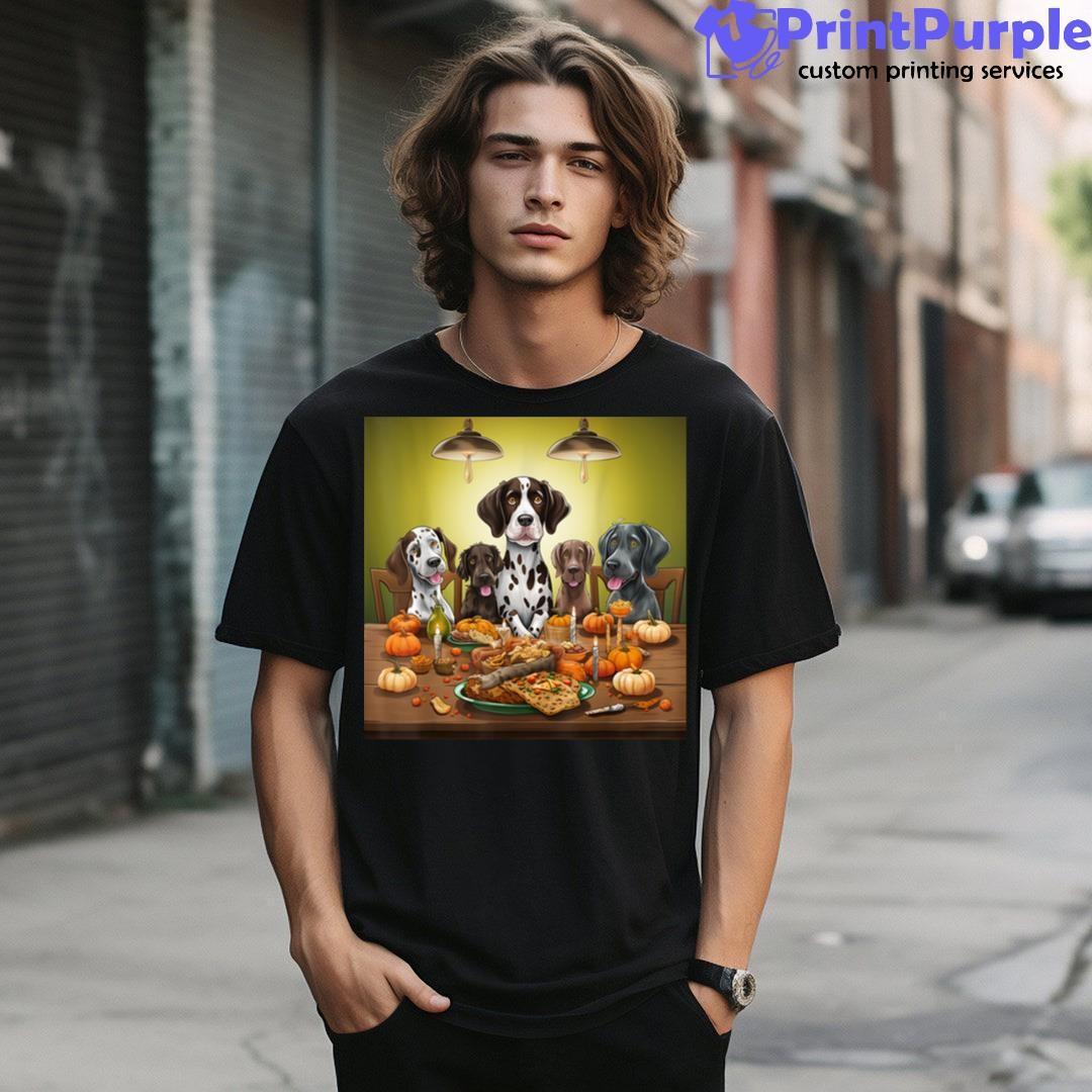 Thanksgiving German Shorthaired Pointer Shirt - Designed And Sold By 7Printpurple