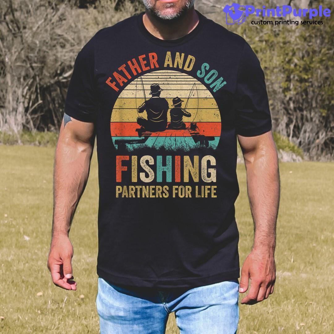 Dad And Son Fishing Partners For Life Fisherman Shirt - Designed And Sold By 7Printpurple