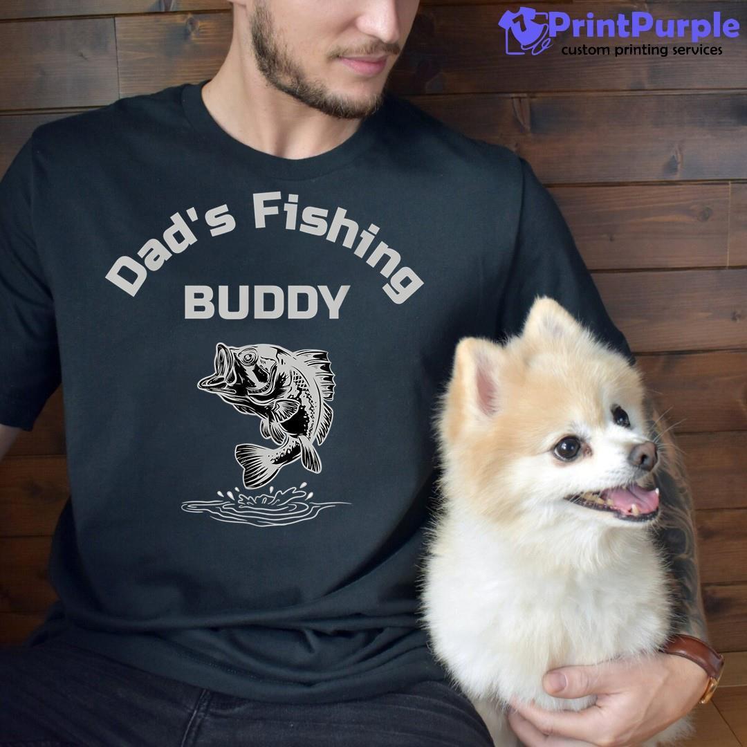 Dad Fishing Buddy Fun Fisherman Gift Dk Shirt - Designed And Sold By 7Printpurple