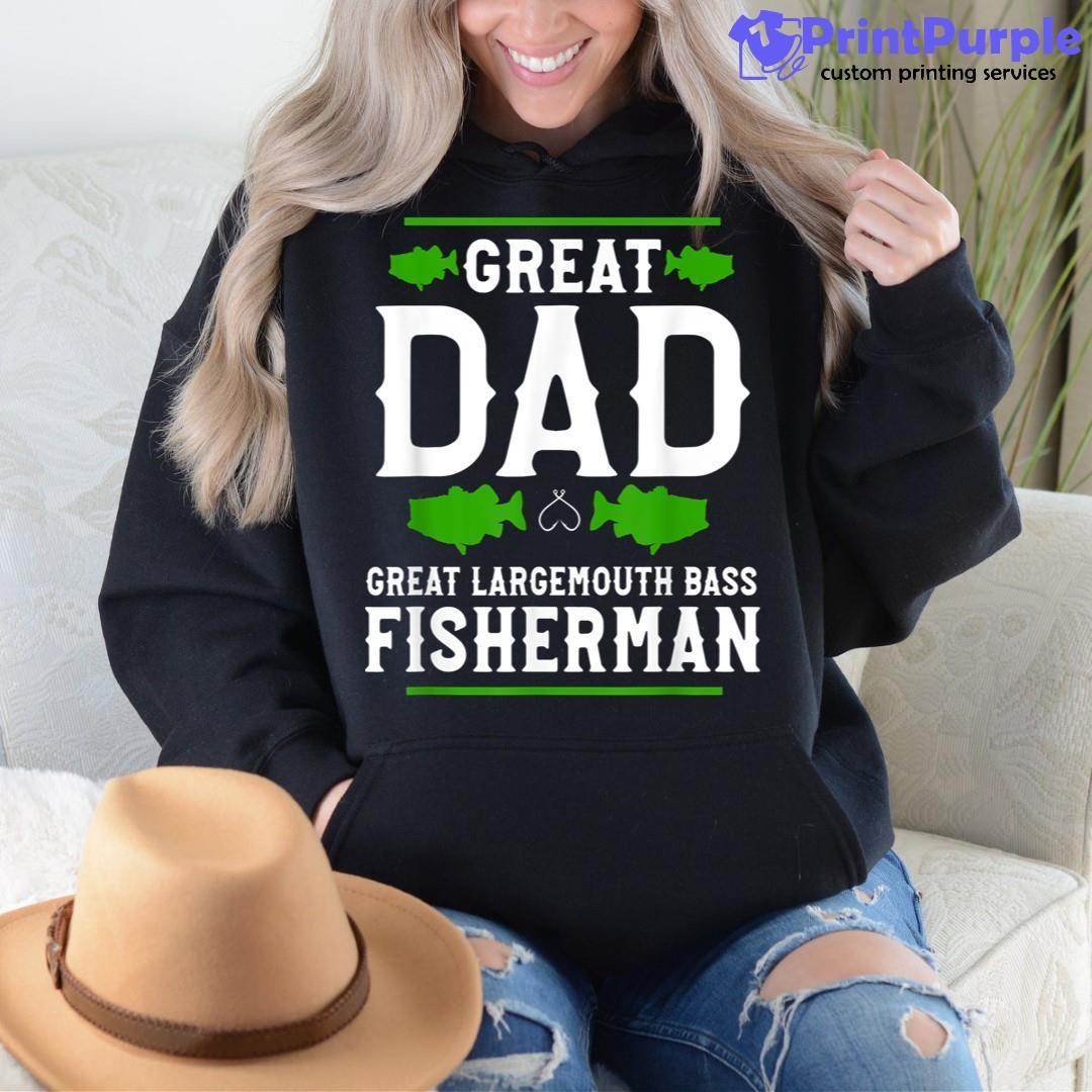 Mens Great Bass Fisherman Largemouth Bass Fishing Dad Shirt