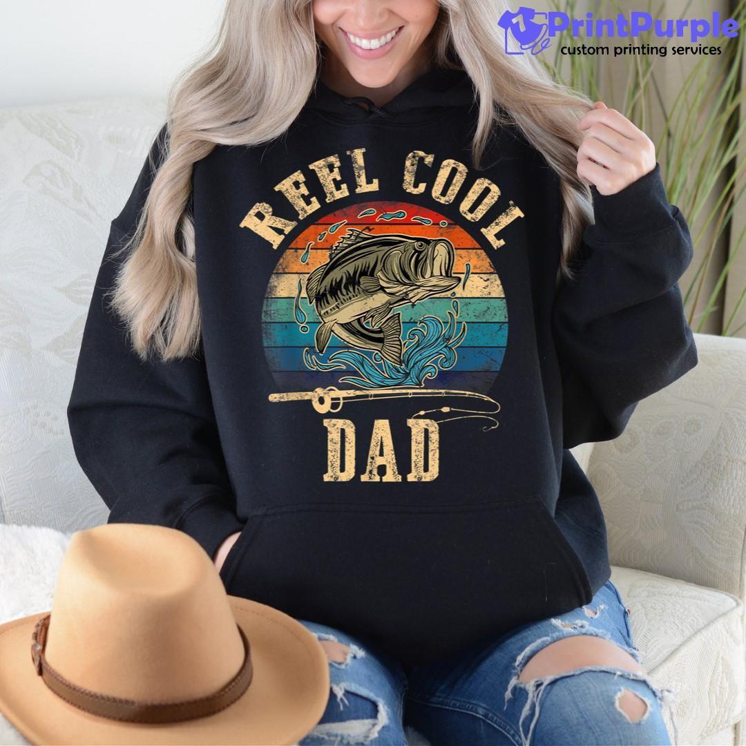 Mens Reel Cool Dad Fisherman Father Patriotic Fishing Shirt