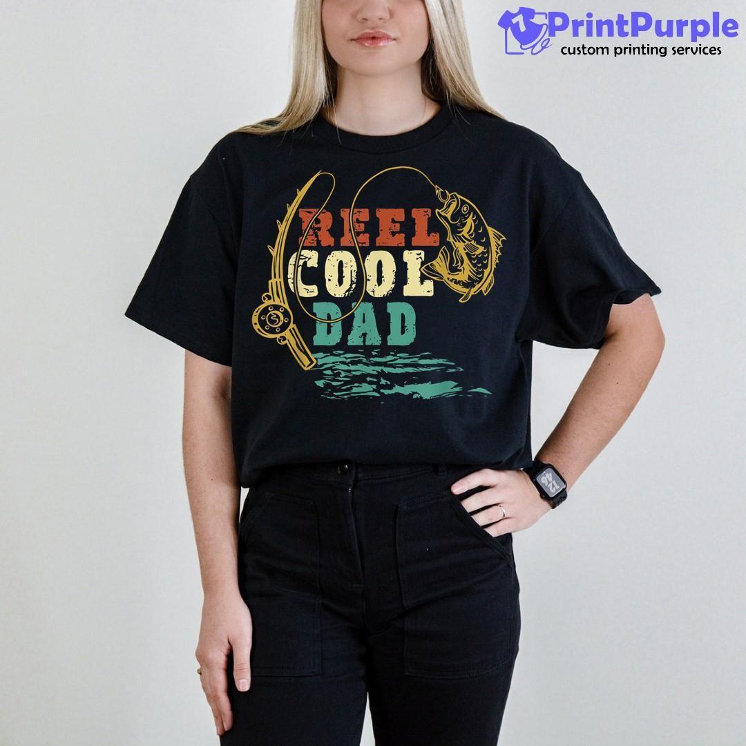 Reel Cool Uncle Fishing Dad Gifts Fathers Day Fisherman Old Men T-shirt