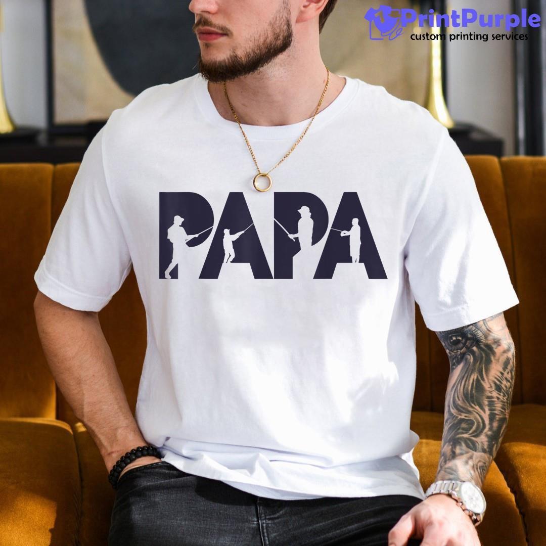 Fisherman Papa Funny Fisher Dad Fishing Father Gift Shirt - Designed And Sold By 7Printpurple