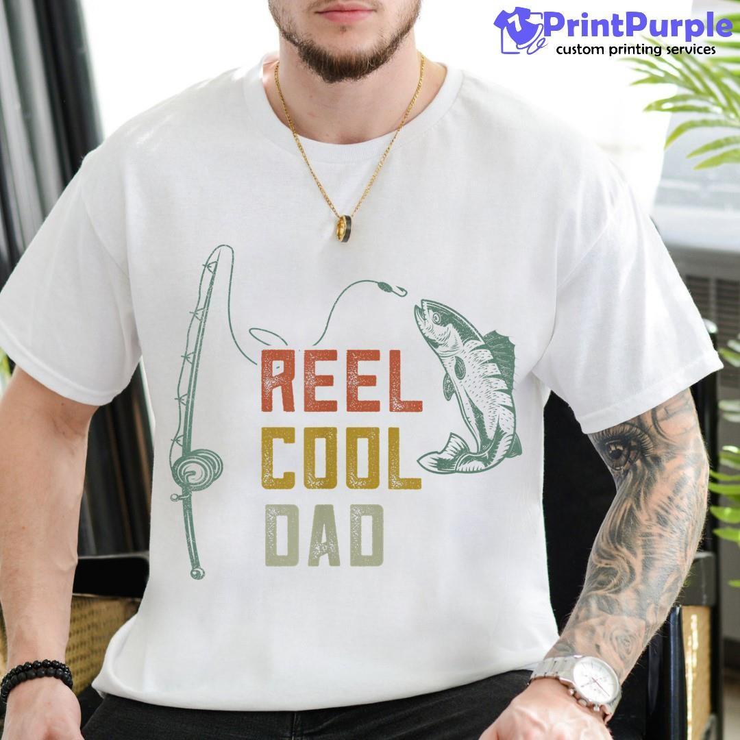 Mens Reel Cool Dad Fishing S Funny Fathers Day Fisher Daddy Shirt - Designed And Sold By 7Printpurple