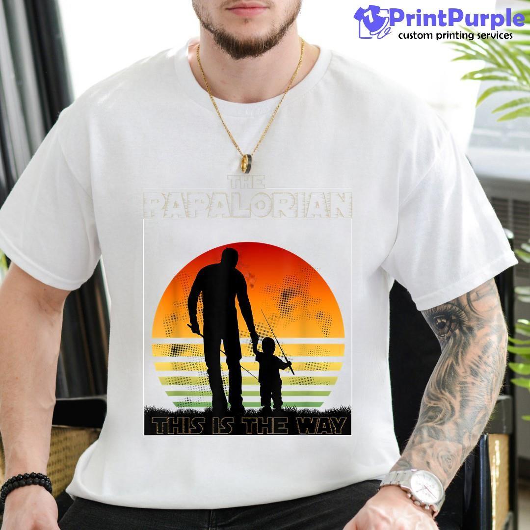 Mens The Papalorian Fathers Day Dad And Son Fishing Funny Gift Shirt - Designed And Sold By 7Printpurple