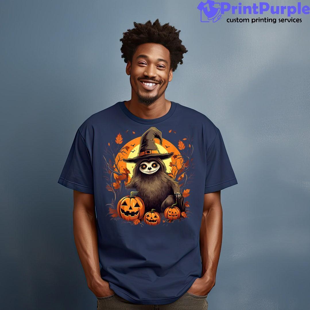 Spooky Sloth Witch Halloween Unisex Shirt - Designed And Sold By 7Printpurple