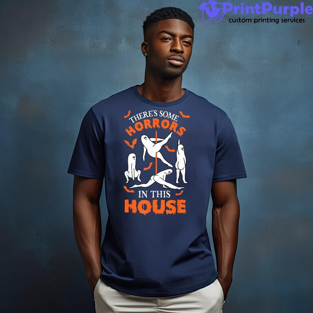 There'S Some Horrors In This House Spooky Ghost Halloween Unisex Shirt - Designed And Sold By 7Printpurple